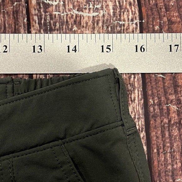 Athleta Palisades Ankle Pants Women Army Green Nylon Tapered Leg Size 6 (30X26) - Picture 10 of 13